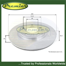 Premier Front Brake Disc Fits Santa Fe Trajet XG 2.0 CRDi 2.4 2.7 3.0 #1