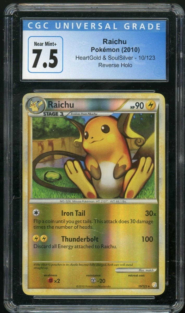 RAICHU (2010) Pokemon HeartGold & SoulSilver Reverse Holo Rare 10