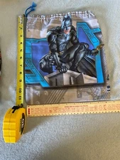 Batman Handmade Fabric drawstring GIFT BAG 12in x10.5in, $7.00