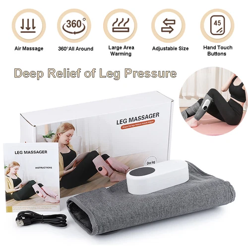 3 Modes Leg Massager Cordless Calf Air Compression Massager W/ Heat Pain Relief - Picture 4 of 25