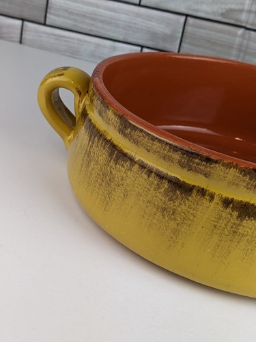 De Silva Umbria Terracotta Pottery 7.75" Casserole w/Handles Lid Harvest Gold - Picture 10 of 14