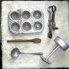 Vintage Childrens Cooking Utensils Lot Like Mother's Germany Spoon Pan Mixer