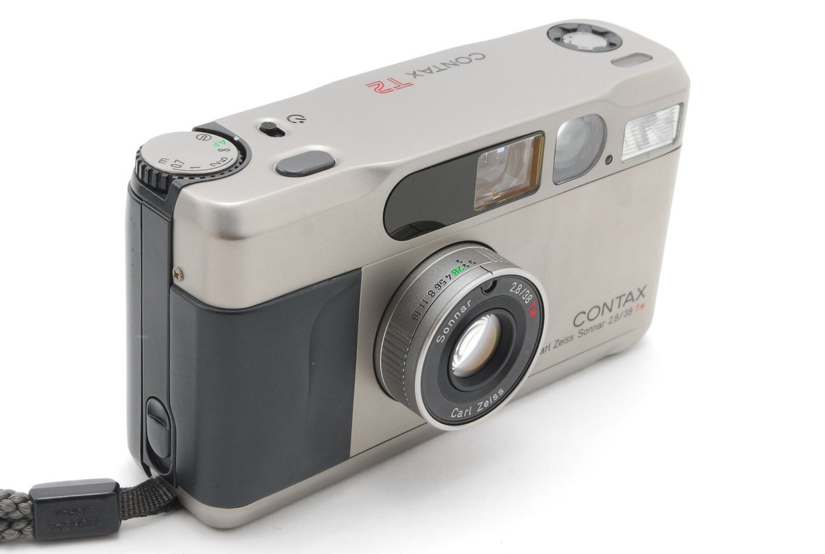 Near Mint] Contax T2 Titan Silver 35mm Film Camera from