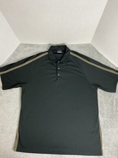 Nike Golf Dri-Fit Performance Short Sleeve Black Polo Shirt Men s XL Swoosh