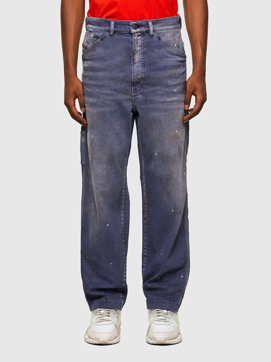 【YOURNUS】Franky Vintage Cargo Denim NWT Diesel D-Franky 009mc Straight Leg Cargo Jeans Size 32 x