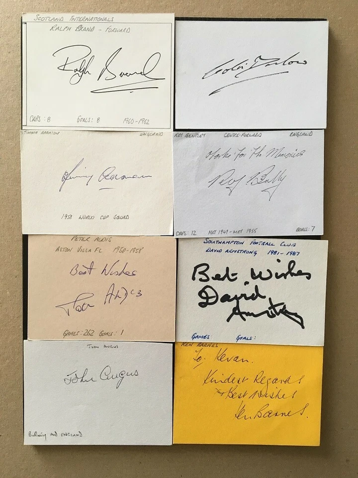 Signed plain card by PETER ALDIS the 1949-60 ASTON VILLA footballer - Image 1 of 1