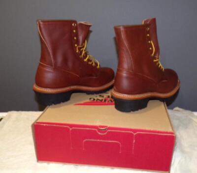 GREAT RED WING PT91 Made in USA 4418 Plain Toe Logger Mens Work