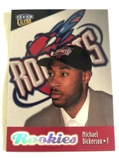 1998-99 Fleer Ultra Michael Dickerson #112 Rookie RC Houston Rockets