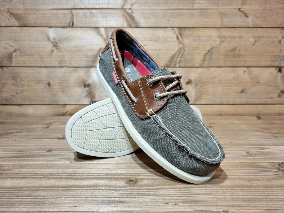 Mens canvas top boat shoes
