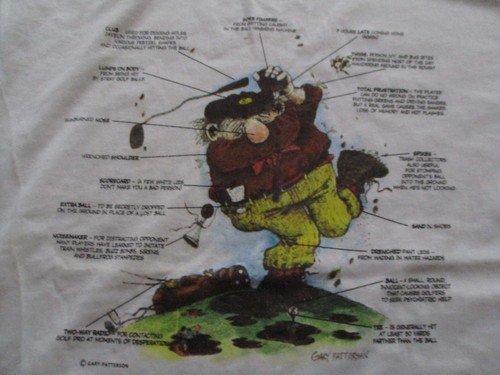 Vintage 90s Screen Stars Best Saying "THE GOLFER by Gary Patterson" (XL) T-Shirt - Picture 1 of 3