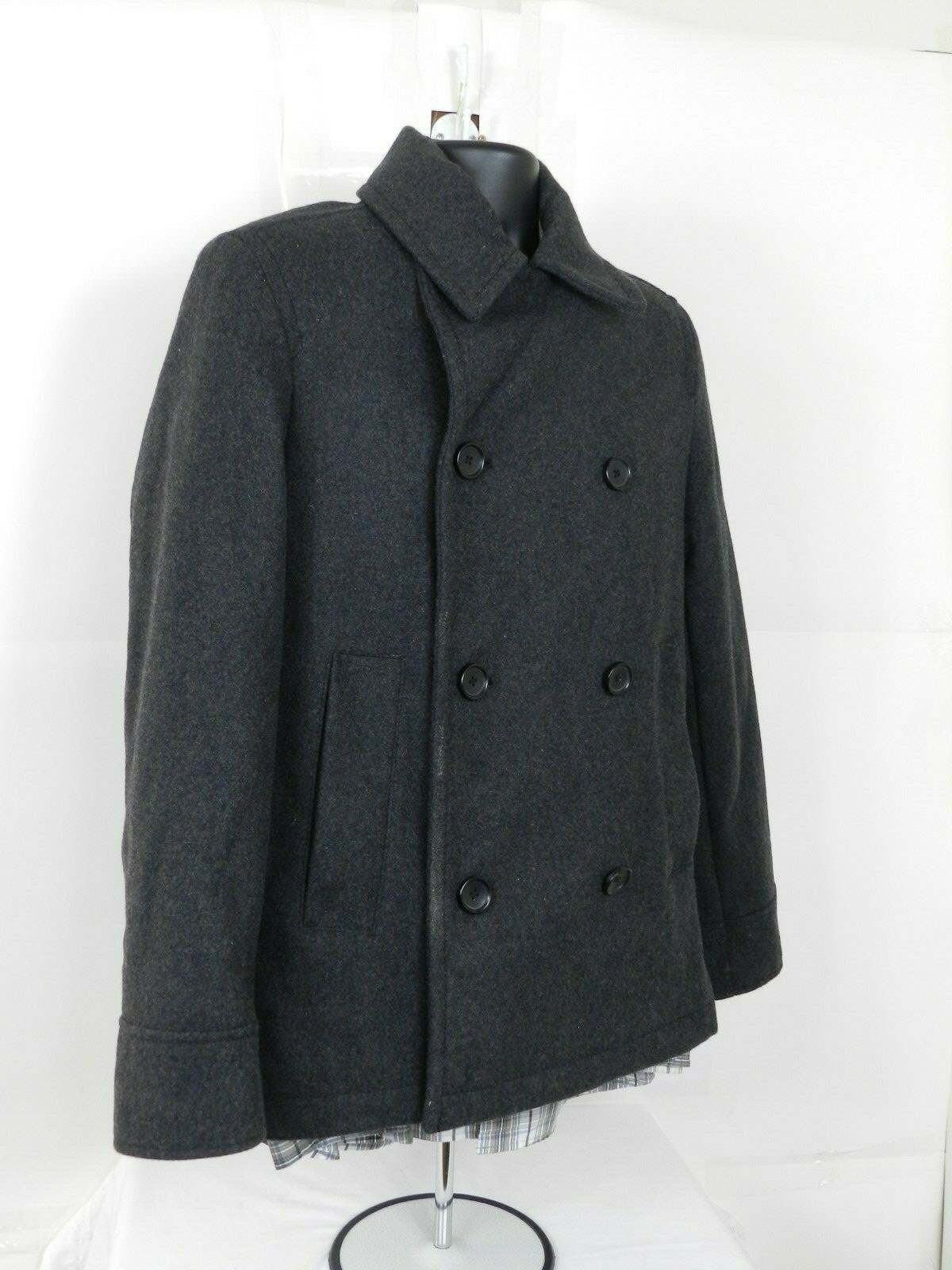 grey peacoat