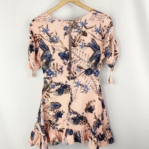 ZC Woman Plunge Floral Dress Pink Size Small - Picture 10 of 12