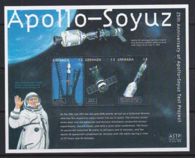 GRENADA 2000 SPACE STAMPS ANNIV APOLLO-SOYUZ TEST PROJECT ...