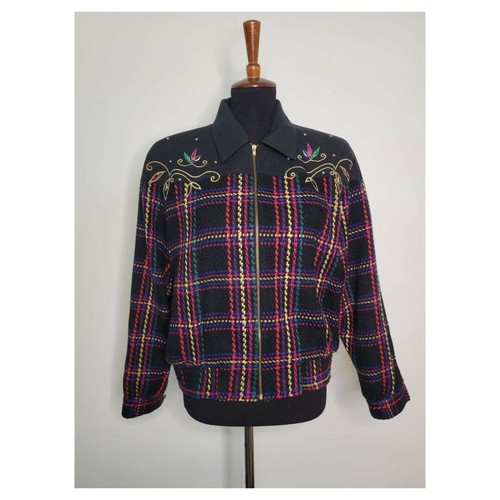 Giacca a quadri arcobaleno gioiello vintage anni 90 - Foto 1 di 6