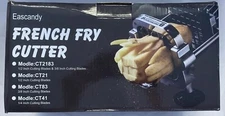 Eascandy French Fry Cutter, Heavy Duty Potato Slicer w/1/2 and 3/8 Inch Blades
