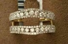 3 Ct Round Cut Real Moissanite Enhancer Women's Ring 14k Yellow Gold Plated — photo 3
