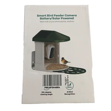 Harymor Bird Feeder Camera AI Identify Bird Species Solar Panel Smart Green