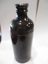 antique stoneware master ink bottle with pour spout E.H. Merrill Akron Ohio rare