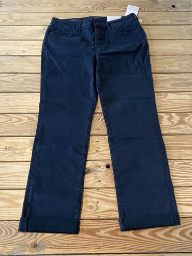 NYDJ NWT $109 Women’s Roll Cuff Slim Ankle Jeans size 10 Black BG - 第 1/11 張圖片
