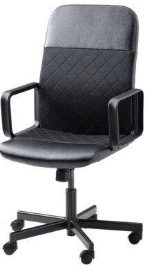 IKEA Renberget Swivel Chair Bomstad Black Home Office Height 