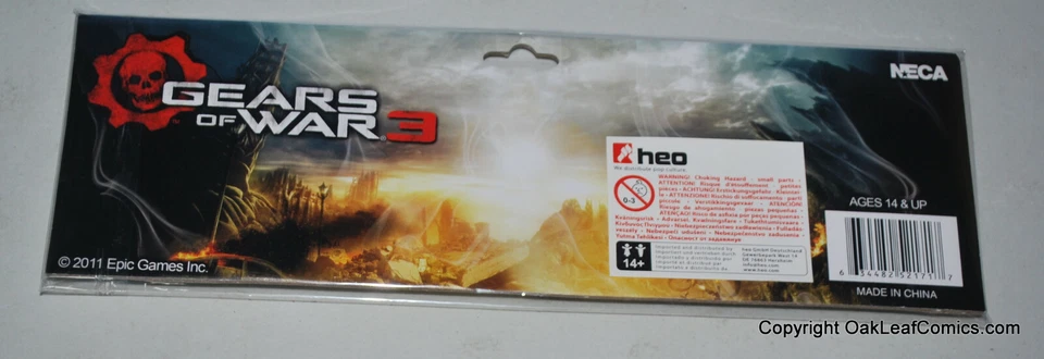 NECA GEARS OF WAR 3 GOW 5 PC BUTTON SET SEALED  2011 - Image 2 of 2