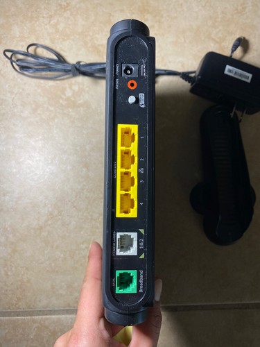 AT&T Arris Motorola NVG510 U-Verse DSL Modem WiFi Router & Stand - Picture 3 of 5