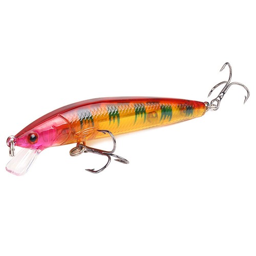 10 Confezioni Esche da Pesca Esche Crankbaits Plastica Realistiche Minnow Ganci da Swimbait - Foto 12 di 14