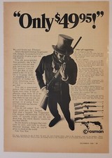 Anuncio de revista vintage 1968 para escopeta rifle de aire comprimido CROSMAN C02 Trapmaster