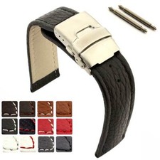 Genuine Leather Watch Band Strap Deployment Clasp 18 20 22 24 26 Freiburg MM