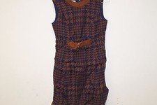Vintage The Sidneys Jacksonville Wool Dress Blue Brown