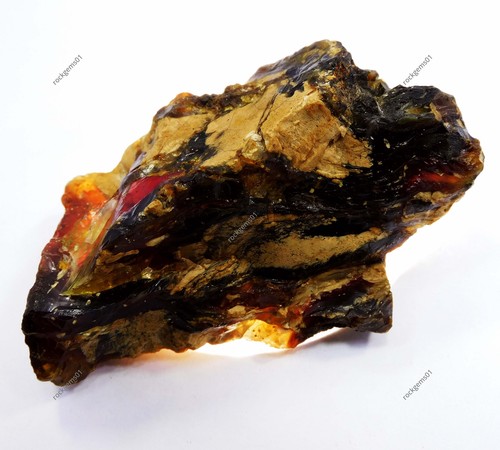 432 Ct Natural Honey Baltic Amber Untreated Certified Uncut Rough Loose Gemstone - Picture 2 of 8