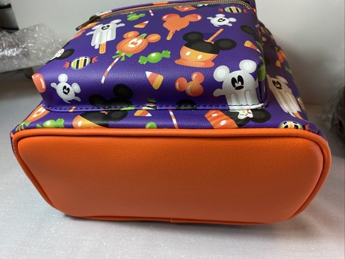 Loungefly Disney Mickey Mouse Halloween Treats All Over Pattern Mini Backpack! - Picture 5 of 5