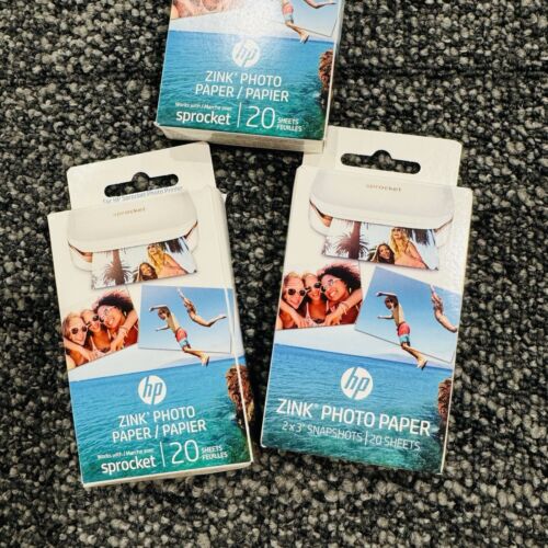 HP Sprocket 2x3" Premium Zink Sticky Back Photo Paper (20 Sheets) New Box Damage - Photo 2/3