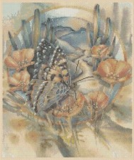 Butterfly and Flowers Counted Cross Stitch Chart No.2-503/6