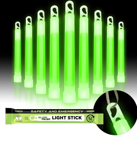 Emergency Safety Military Grade Glow Sticks, 10pcs, 6'' Ultra Bright Glow Sti... - Picture 2 of 3