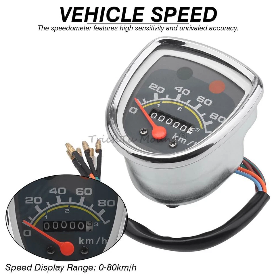 Velocímetro Scooter Tacómetro Medidor Instrumento Para Honda Passport C50 C70 C90 Foto 3 de 4