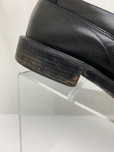 Zapatos formales de vestir sin cordones de cuero negro para hombre talla EU 45 EE. UU. 11/12 - Imagen 3 de 12
