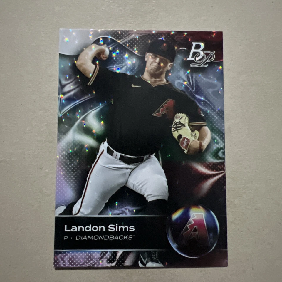 2023 Bowman Platinum ICE FOIL Landon Sims #TOP-94 - Arizona Diamondbacks - Image 2 of 3