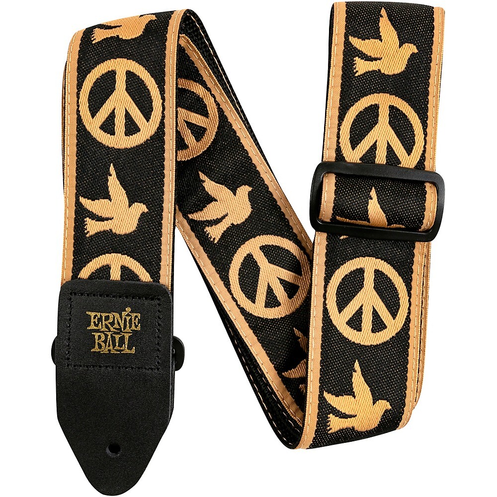 Жаккардовый гитарный ремешок Ernie Ball Peace Love Dove