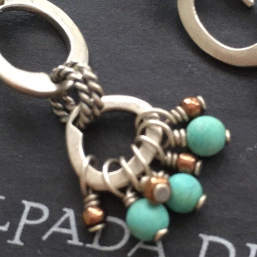 Silpada Sterling Silver HTF Howlite Bronze Bead Dangle Earrings W1536 RARE - Picture 7 of 12