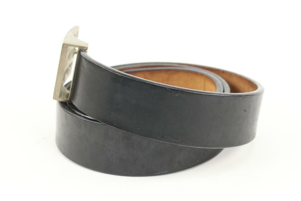 Louis Vuitton 90/36 Black x Silver Outline LV Shadow Belt 52lv218s –  Bagriculture