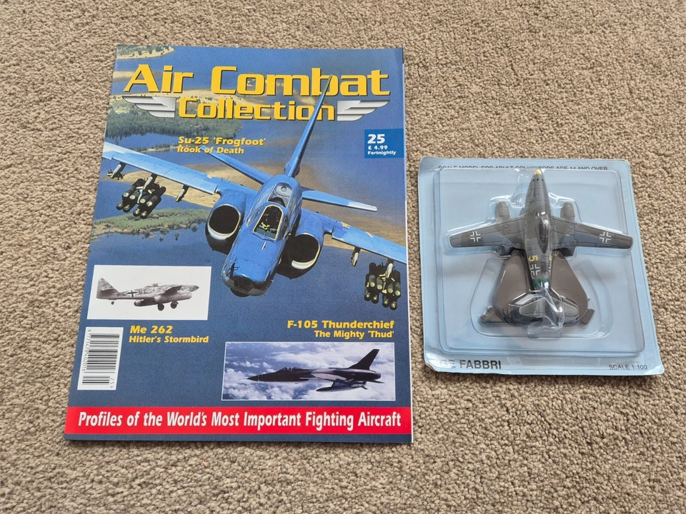 ATLAS GE FABBRI 1:100 MESSERSCHMITT ME 262 SCHWALBE DIECAST AIRCRAFT PLANE MODEL - Image 4 of 4