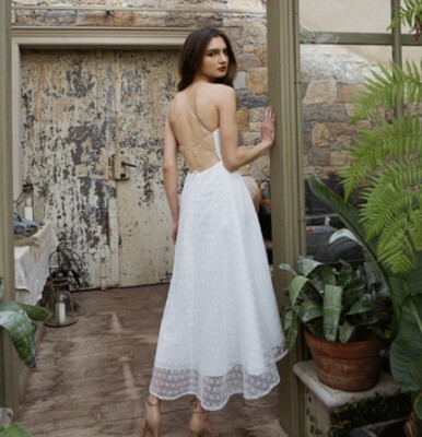 Jenny Yoo BHLDN Penelope Cross Back High Low Lace White Dress, Size 8, NWT | eBay Jenny Yoo BHLDN Penelope Cross Back High Low Lace White Dress, Size 8, NWT | eBay