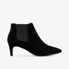 Clarks Womens Laina 55 Boot 2 Black Suede Ankle Boots,Heels Suede Smart