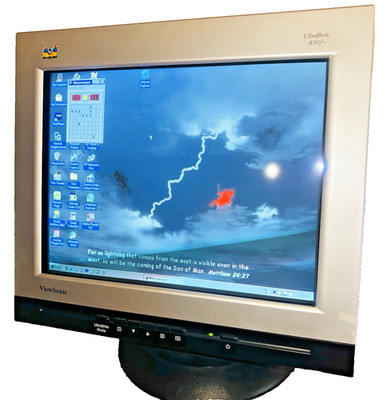 Vintage ViewSonic UltraBrite A90F+ 19'' Color Computer Display CRT Monitor Tested