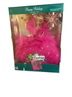 Vintage 1990 Happy Holidays Barbie Pink Dress Special Edition NRFB (Box Damage)