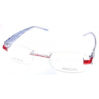 Marc Cain Brille Herren Damen  Blau Rechteckig SwitchIt 2620 Kunststoff
