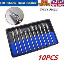 10pcs Tungsten Carbide Burr for Dremel Rotary Cutter Bits Wood Metal Engraving