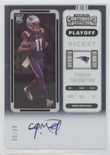 2022 Panini Contenders Rookie RPS Playoff Ticket 90/99 Tyquan Thornton Auto 5i2