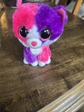 Ty PELLIE Color Block Cat Beanie Boo - Retired Claire’s Exclusive 6” No Tag